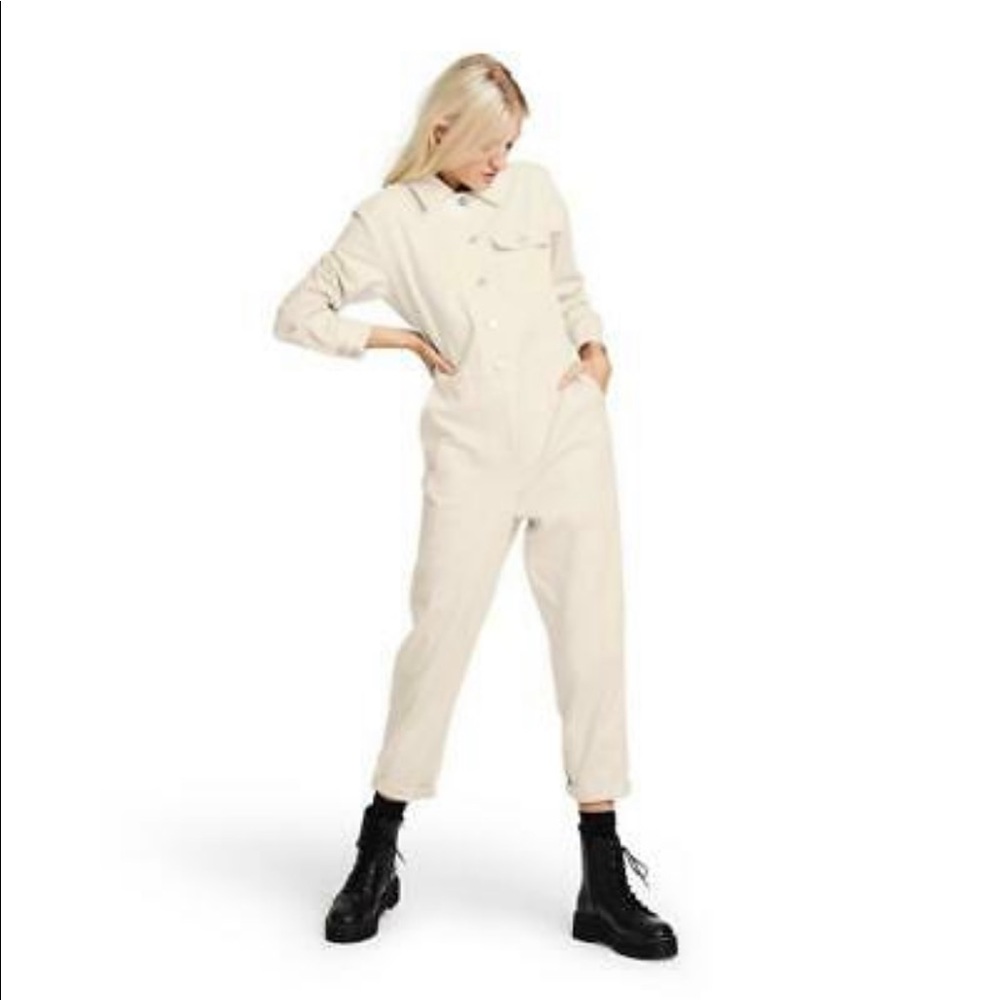 Women's Long Sleeve Jumpsuit - Sandy Liang x Target Cream 4 Ivory